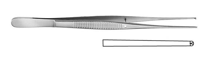 SEMKEN Пінцет хірургічний; прямий; 1x2 зубчики; 15,5см; ширина бранш 1,5+/-0,2. Tontarra Medizintechnik GmbH